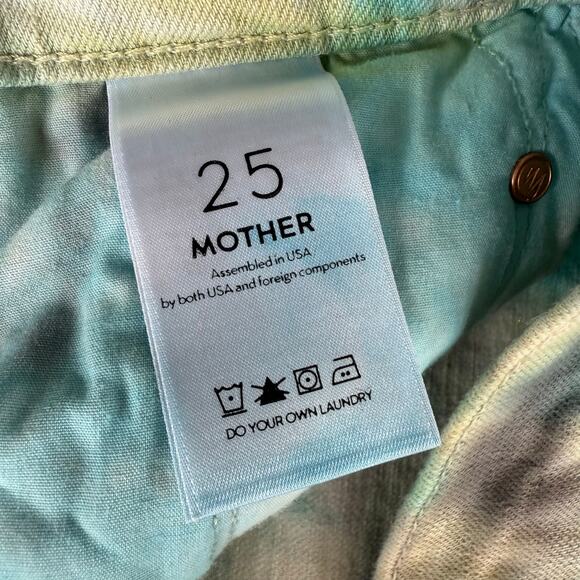Mother Superior The Tripper Tie Dye Crop Jeans Swirling Secrets Sz 25 Festival - Picture 10 of 16